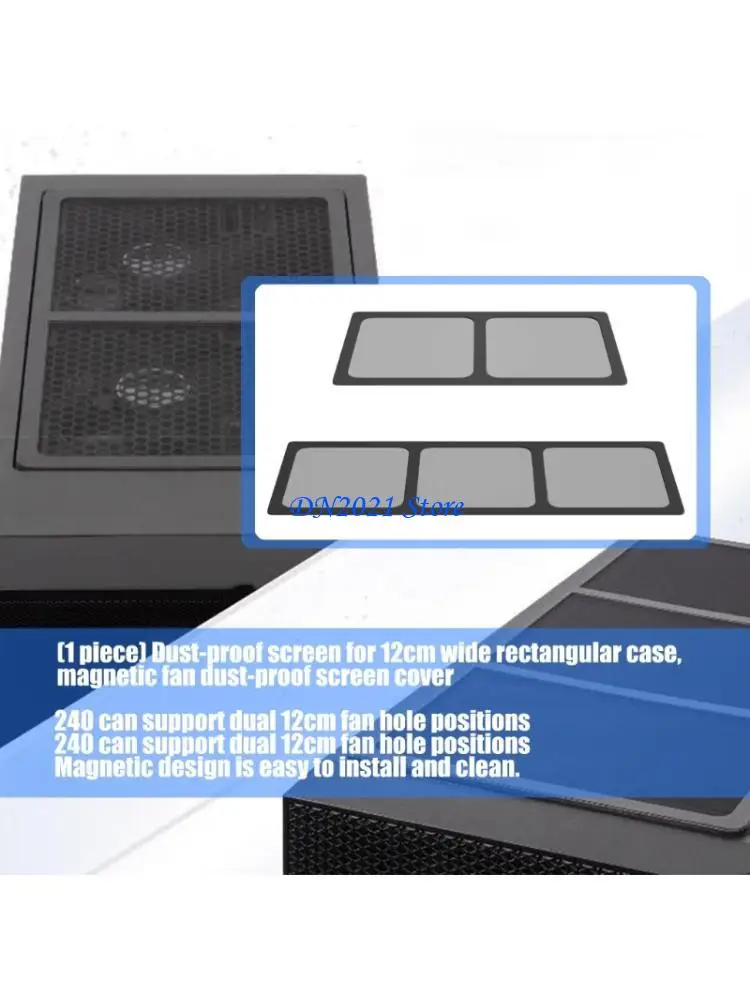 Caja ordenador PVC F3KE, filtro polvo, malla 12cm ancho, accesorio magnético, bloqueo polvo adecuado