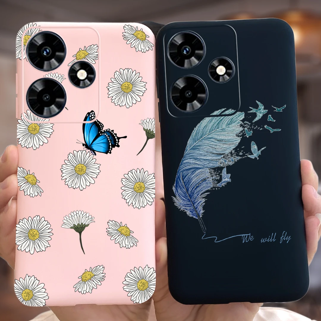 Funda de silicona suave para teléfono Infinix Hot 30 4G, carcasa elegante de mariposa de girasol para Infinix Hot 30 Play NFC Hot30 Hot 30i - imagen 3