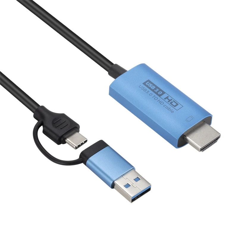 Cable adaptador para teléfono a TV, tipo C/micro-usb a HDMI, adaptador Compatible con USB a HDMI, Cable de conversión de plástico, 1 pieza - imagen 2