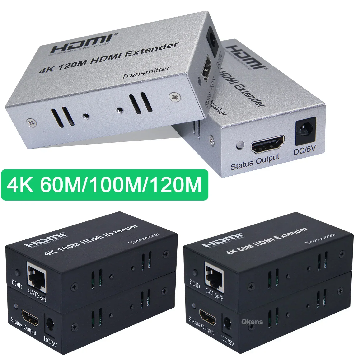 Extensor HDMI 4K 60M 100M 120M a través de Cable RJ45 Cat7 Cat6 convertidor de Audio y vídeo HDMI Ethernet transmisor receptor para PS4 PC TV - imagen 2