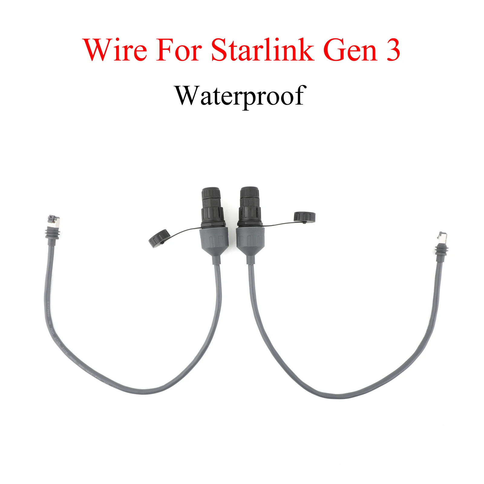 Un par para adaptador Ethernet Starlink Gen 3/Mini Cable de extensión impermeable adaptador SPX a RJ45 Compatible con Starlink V3