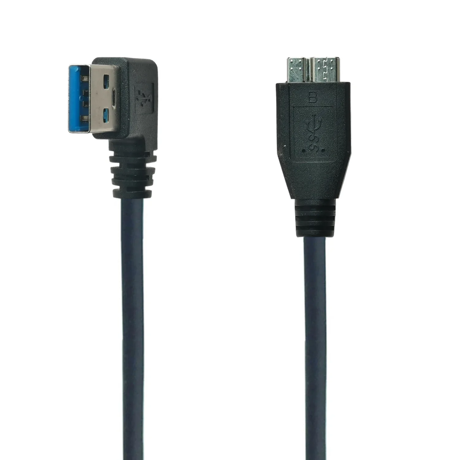 USB 3,0 tipo A ángulo recto de 90 grados a CABLE MICRO B para Samsung S5 Note3 Toshiba WD Seagate HDD Cables de datos - imagen 5