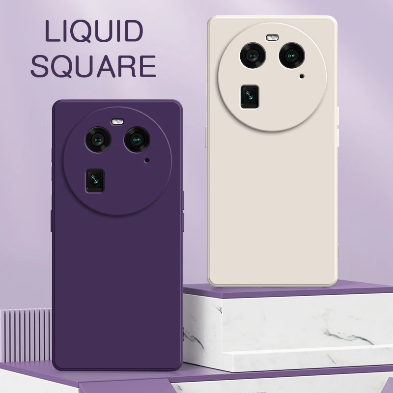 Fundas de teléfono cuadradas 2023 originales para OPPO Find X6 Pro, carcasa de silicona suave 360 protectora a prueba de golpes, carcasa FindX6 X6Pro