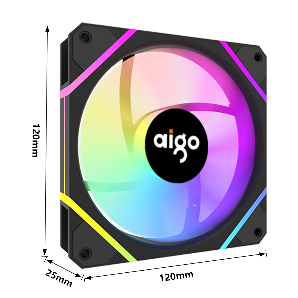 Ventilador Aigo AM12 120mm ARGB con Controlador RGB - imagen 5