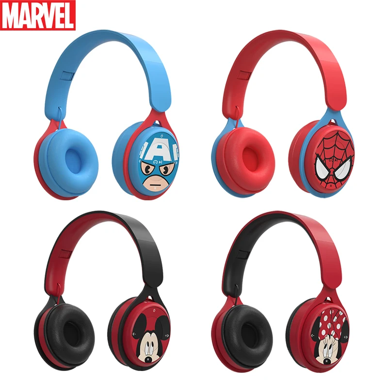 Disney Spiderman Disney Mickey auriculares inalámbricos Bluetooth sonido envolvente estéreo plegable auriculares para ordenador portátil