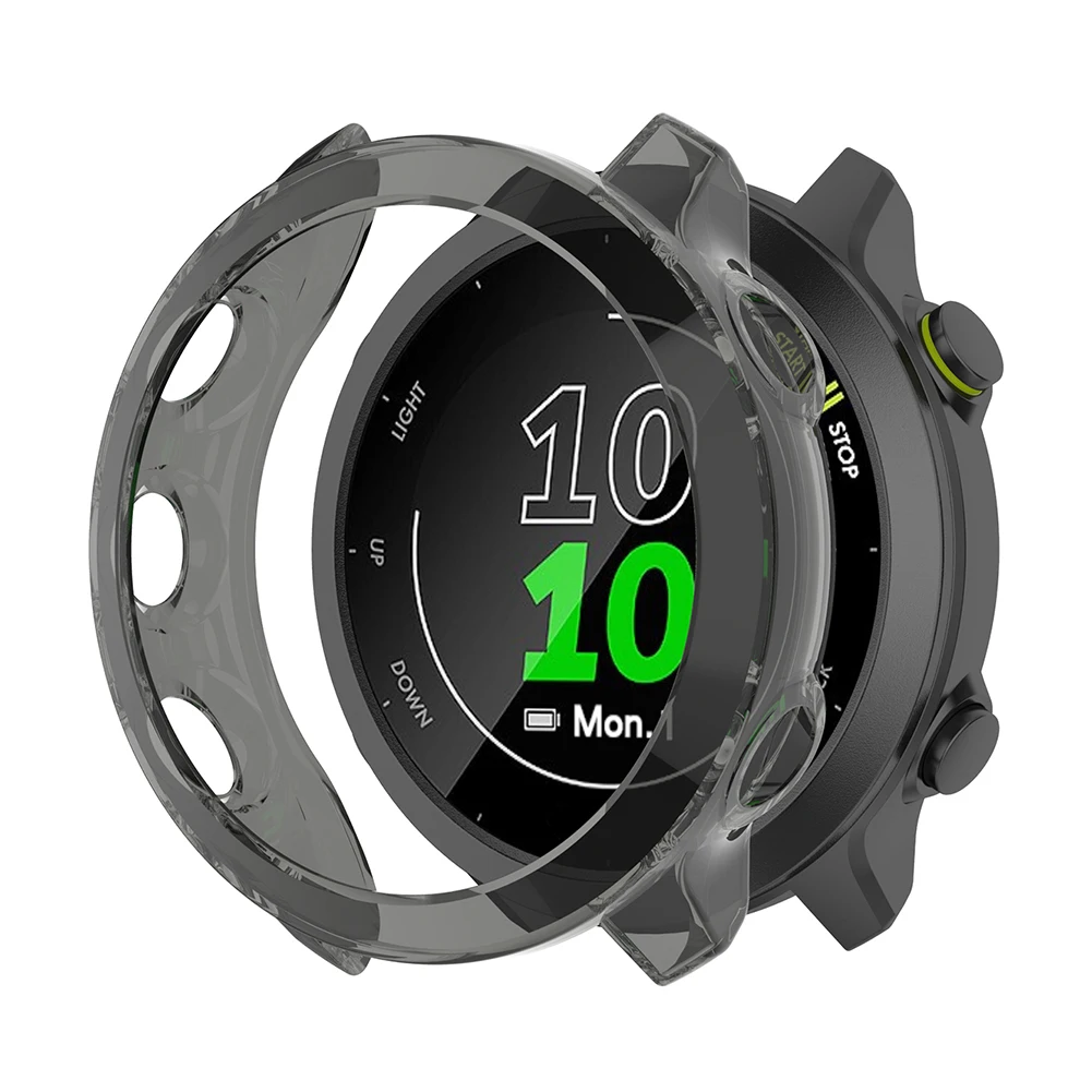 Funda protectora de pantalla para reloj inteligente Garmin Forerunner 55/158, cubierta de marco de piel antiarañazos clásica, 4 - imagen 2