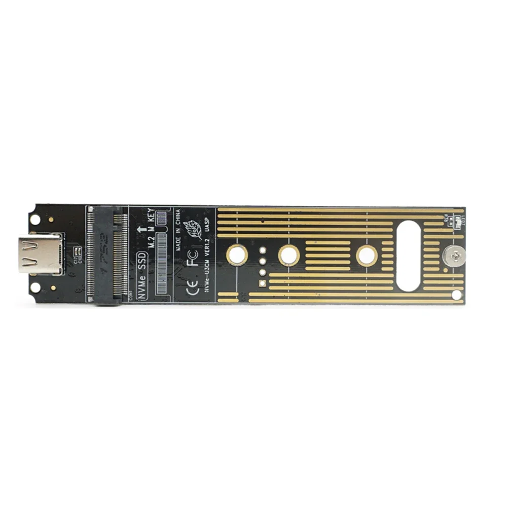 USB3.1 tipo C a M. 2 NVME PCIE SSD carcasa protocolos PCI-E caja de disco duro móvil chip JMS583 disipación de calor de aluminio - imagen 3