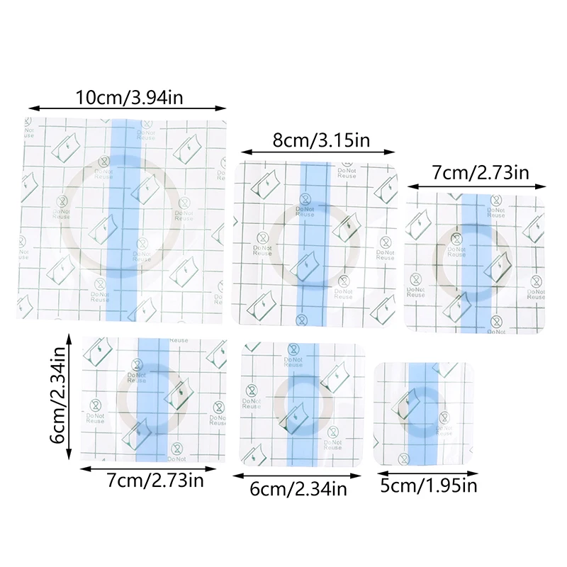100 Uds cinta adhesiva médica impermeable cinta transparente PU antialérgico vendaje Medicinal para heridas cinta de fijación