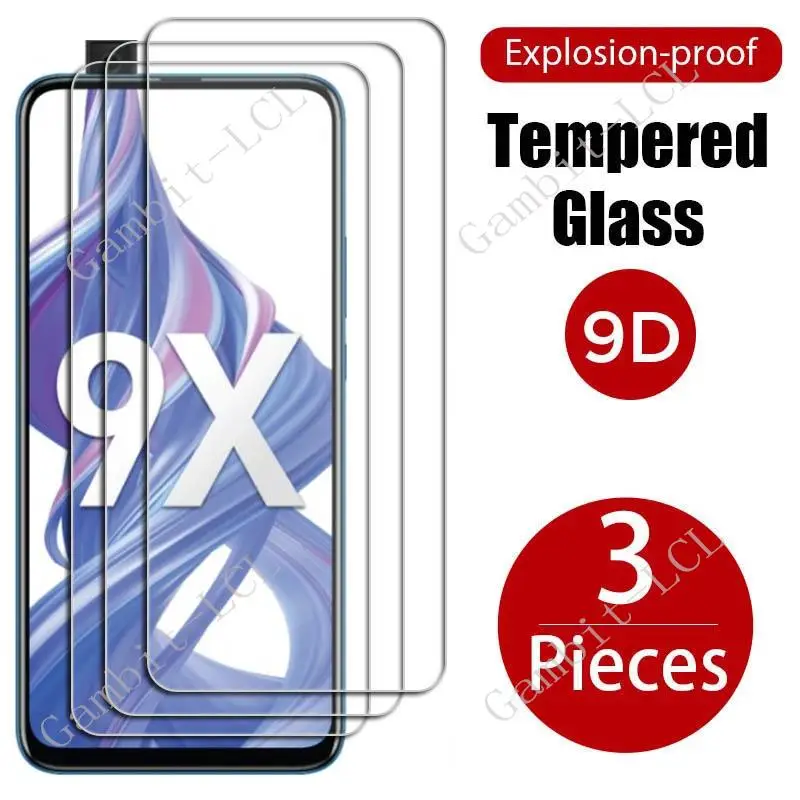 Protector de pantalla de vidrio templado para Honor 9X Pro, película protectora de pantalla de 6,59 ", Premium, HLK-L41, L42, STK-LX1, 3 unidades