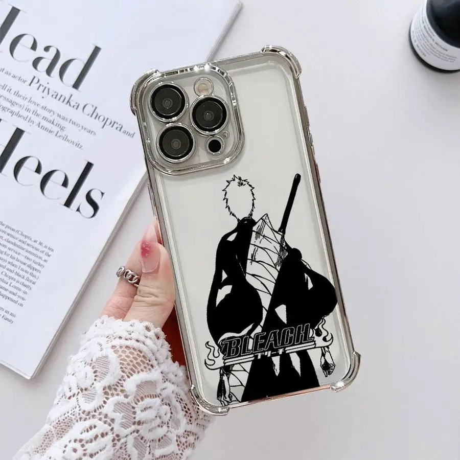 Funda de teléfono suave Ichigo de Anime japonés para Apple iPhone 16 12 15Pro Max 16Plus XS MAX 15 XR 11 14 Pro 11Pro 13