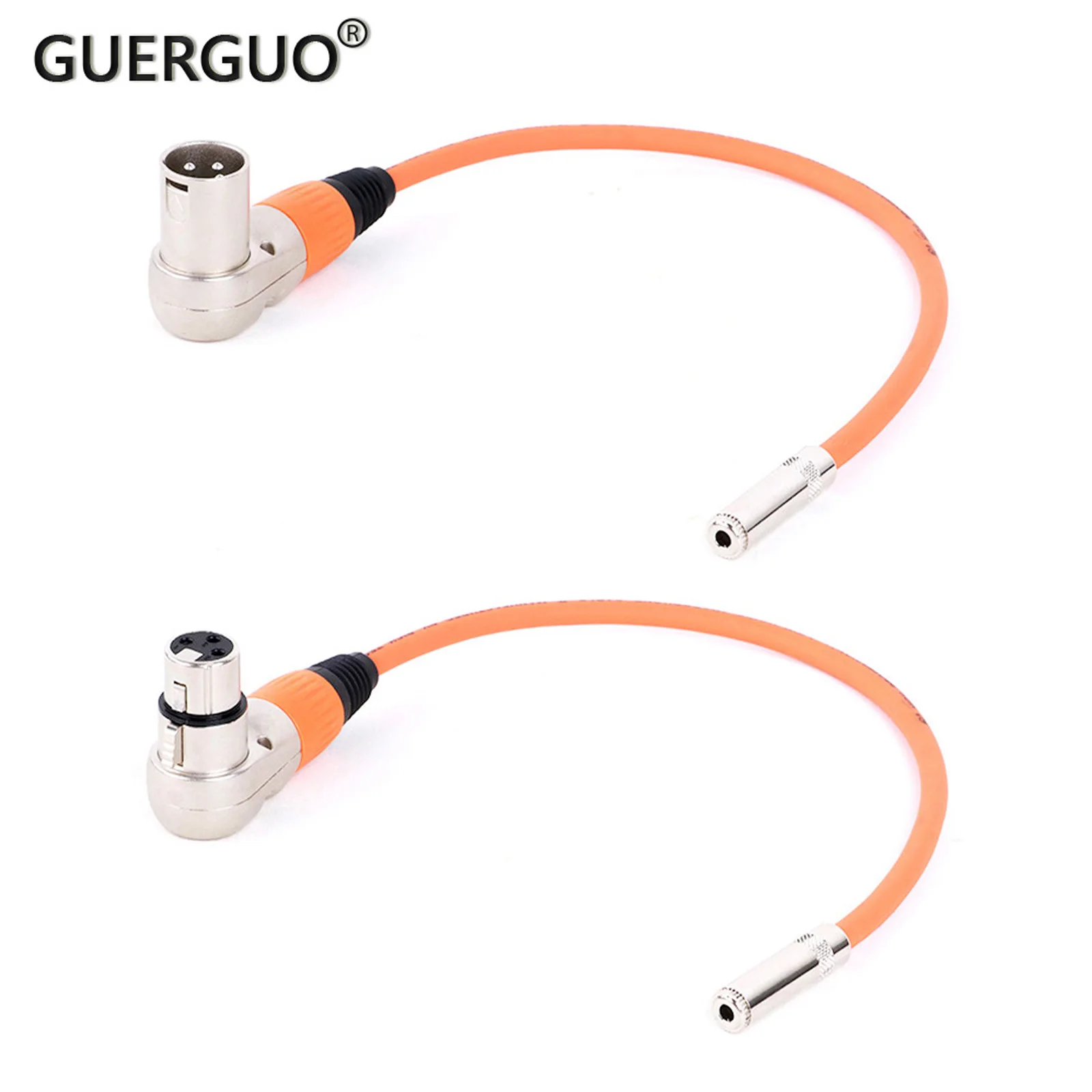 Guguo-conector hembra estéreo de 3,5mm a 3 pines XLR, Cable de ángulo recto para micrófonos de guitarra, etc., 0,3 M-30M, 1 piezas