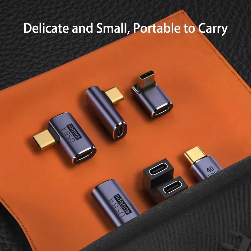 Conector de cargador USB 4,0 PD 100W 8K 60Hz para Macbook 40Gbps adaptador USB C OTG de alta velocidad en forma de U ángulo recto macho a hembra - imagen 3