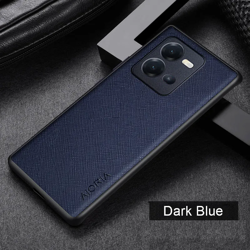 Funda de cuero con patrón cruzado para Vivo V25E V27E V27 Pro S16 Pro S16e S10e S12 V21E Y73 4G 5G, carcasa de lujo, V23E - imagen 4