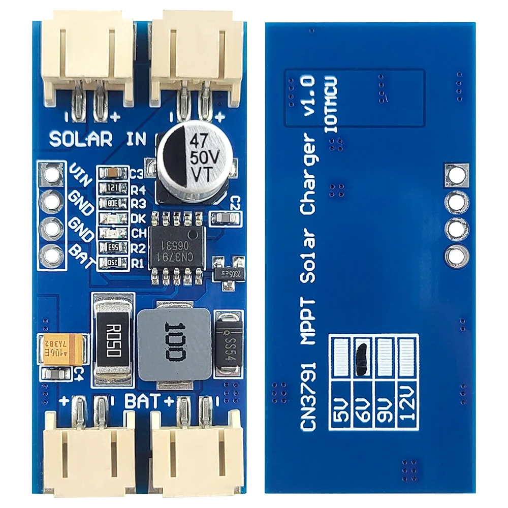CN3791 MPPT Cargador solar de baja potencia 6V 9V 12V Panel solar 3.7V 4.2V Módulos de placa de carga de batería de litio - imagen 3