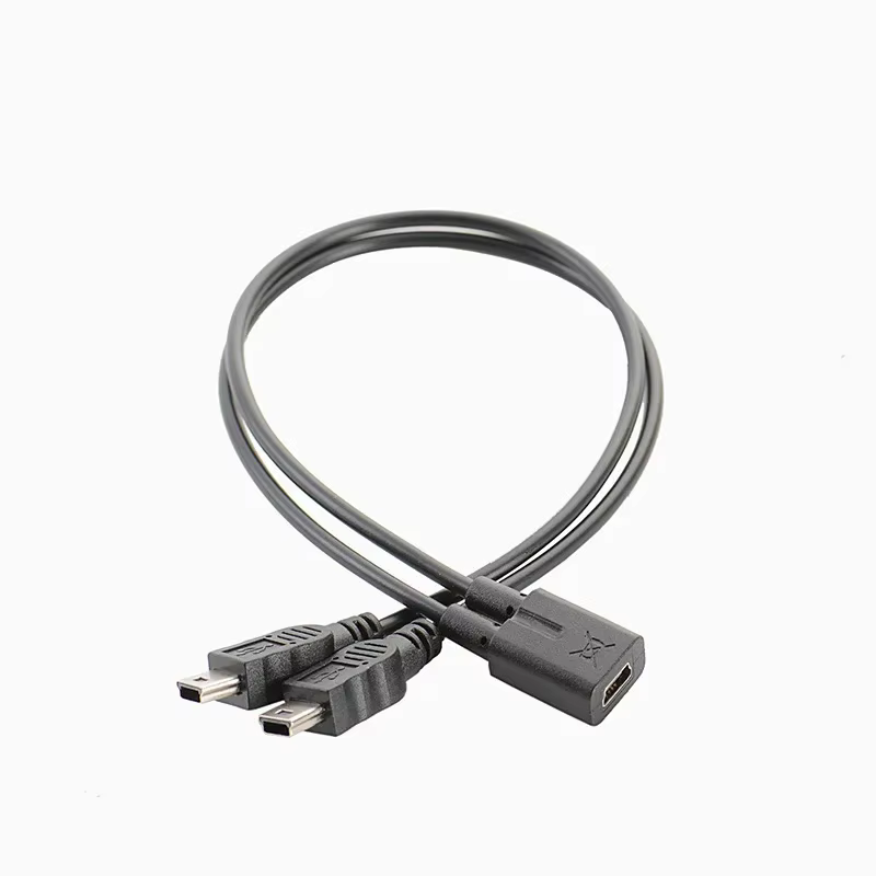 Divisor Mini USB 5 pines a Doble USB – Cable OTG Macho Hembra - imagen 3