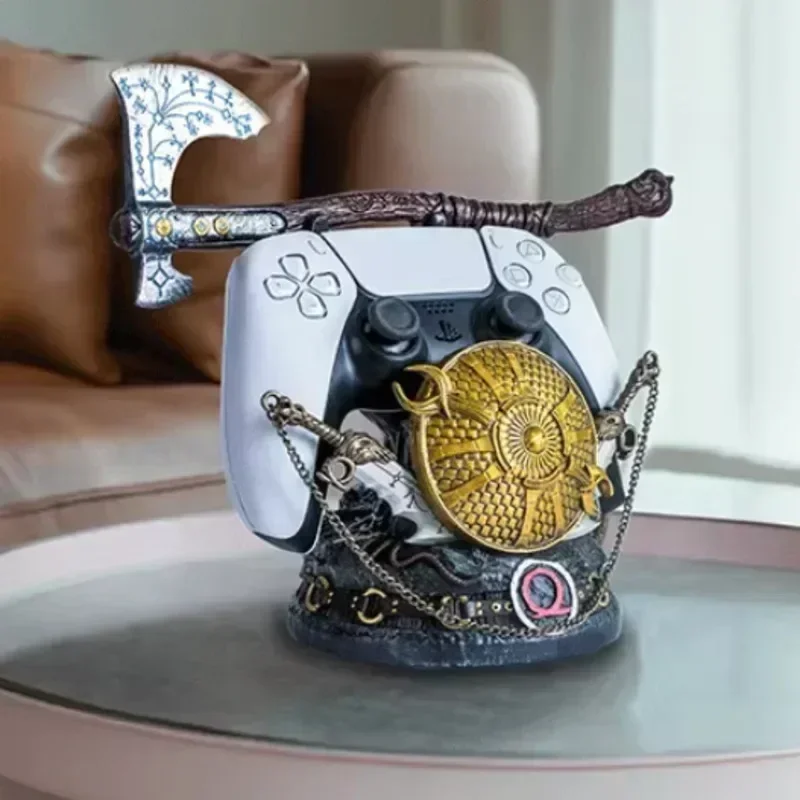 Soporte de almacenamiento para controlador PS5/PS4, soporte para mando God of War Kratos, hacha leviatiana, hoja caos, soporte para controlador de resina, regalos para niños - imagen 4