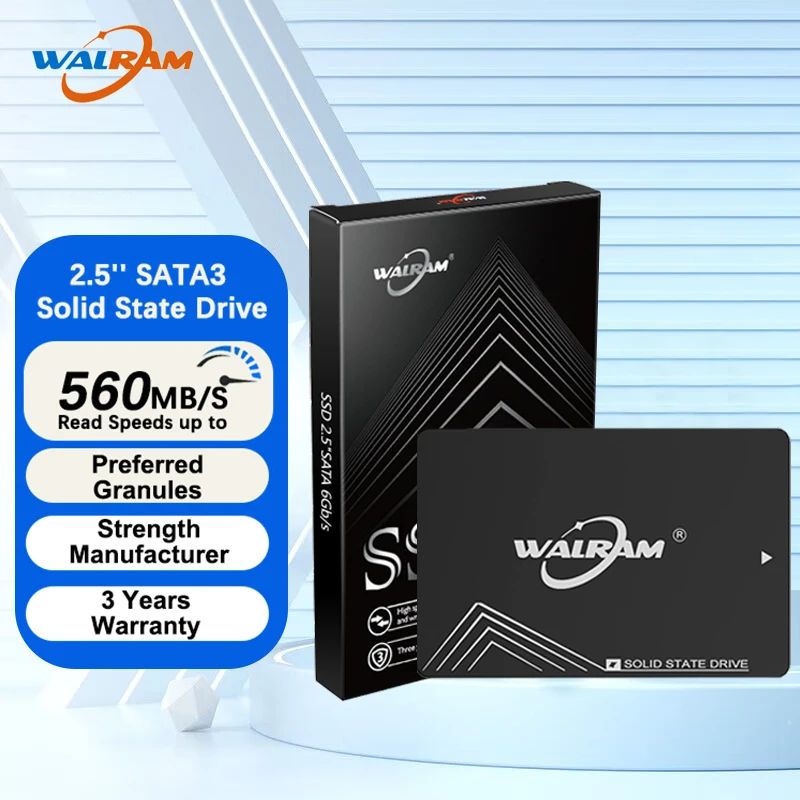 WALRAM 512GB SSD 1TB 2,5 SATA 3 SSD 256GB 240GB 480GB disco duro para ordenador portátil 128GB 120GB unidad de estado sólido SATA3 HDD para PC de escritorio