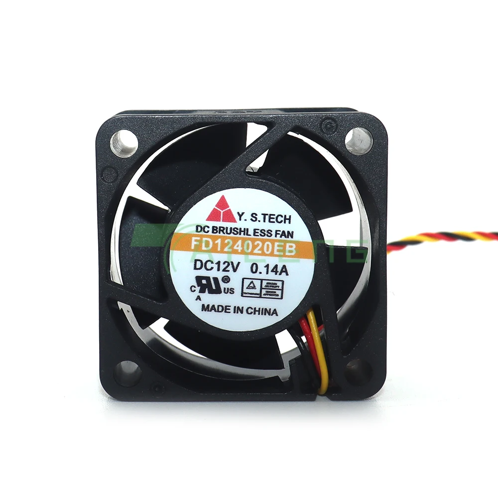 40*40*20mm 4cm Ventilador FD 124020 EB 40204YCM 12V 0.14A Ventilador de 3 cables Ventilador de gran volumen de aire