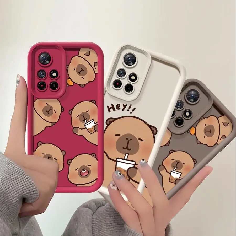 Funda suave de TPU con capibara de dibujos animados para Xiaomi Redmi 14C A2 A1 Plus 9T 10A 13C 12C A3 A5 10C 9A 9C - imagen 5