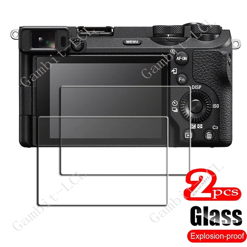 Vidrio templado para cámara Sony Alpha 6700, Protector de pantalla LCD de 2 piezas, A6700, A6400, A6300, A6000, A5000