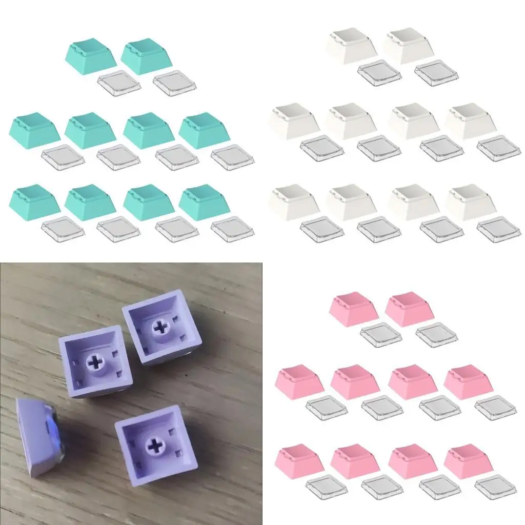Heey perfil PBT + PC 1U teclas para teclados mecánicos para teclado de juegos reemplaza proyectos 8 unids/set