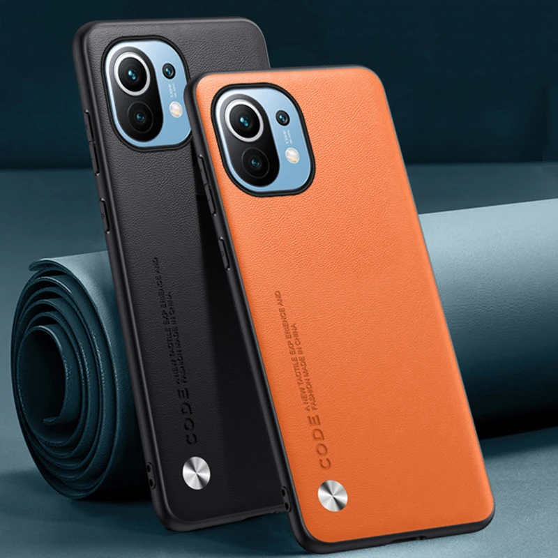Funda de cuero PU de lujo para Xiaomi Mi 11 Mi11, funda trasera de silicona a prueba de golpes, funda de teléfono de protección completa para Xiaomi 11 5G Xiaomi11 - imagen 4