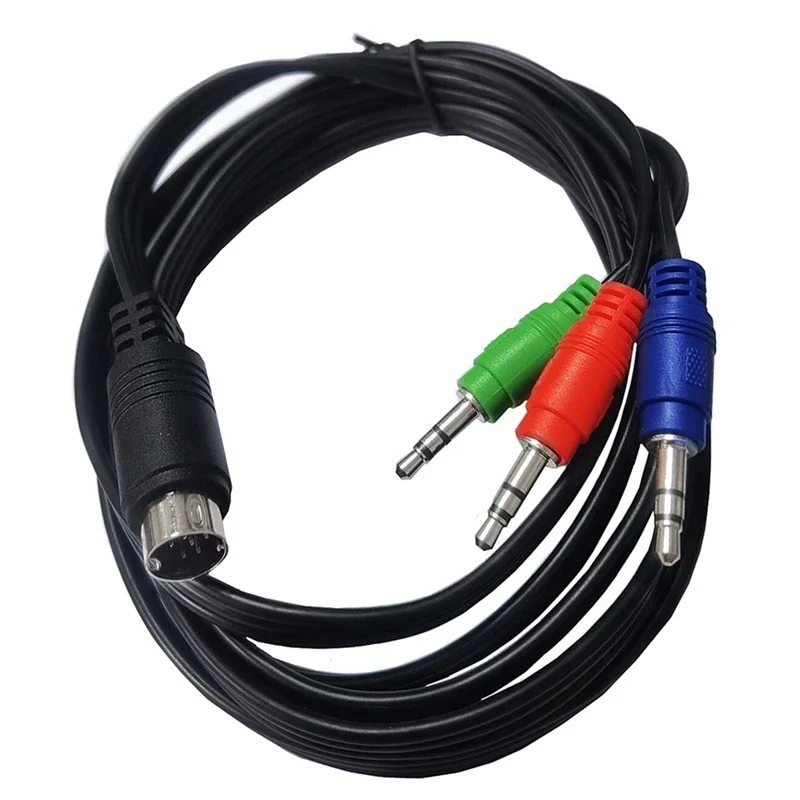 180cm s-video Mini DIN 9pin macho a 3*3,5mm Cable de Audio para dispositivo de Audio decodificador dispositivo de monitoreo pantalla receptor de Audio - imagen 4