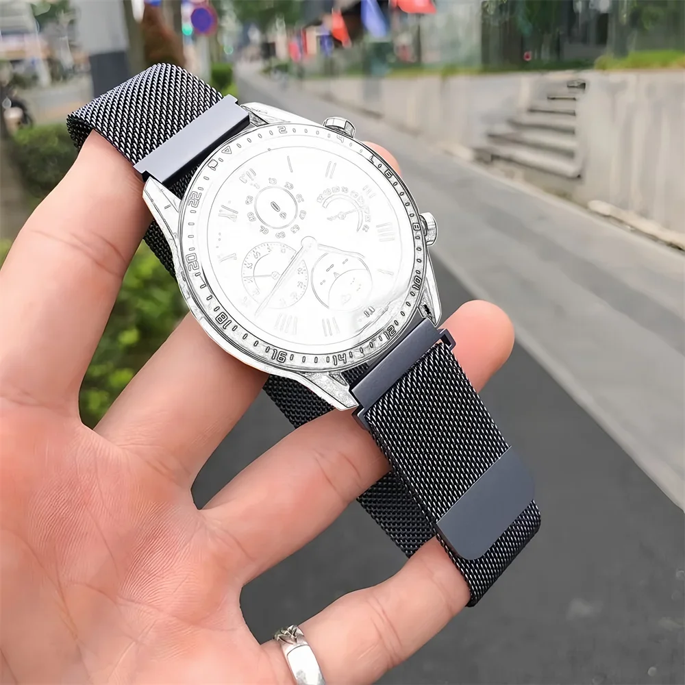 Bucle milanés para Samsung Galaxy Watch 7 6 5 4 44mm 40mm banda de Metal magnética 22mm 20mm pulsera Galaxy Watch 4/6 Correa clásica - imagen 2