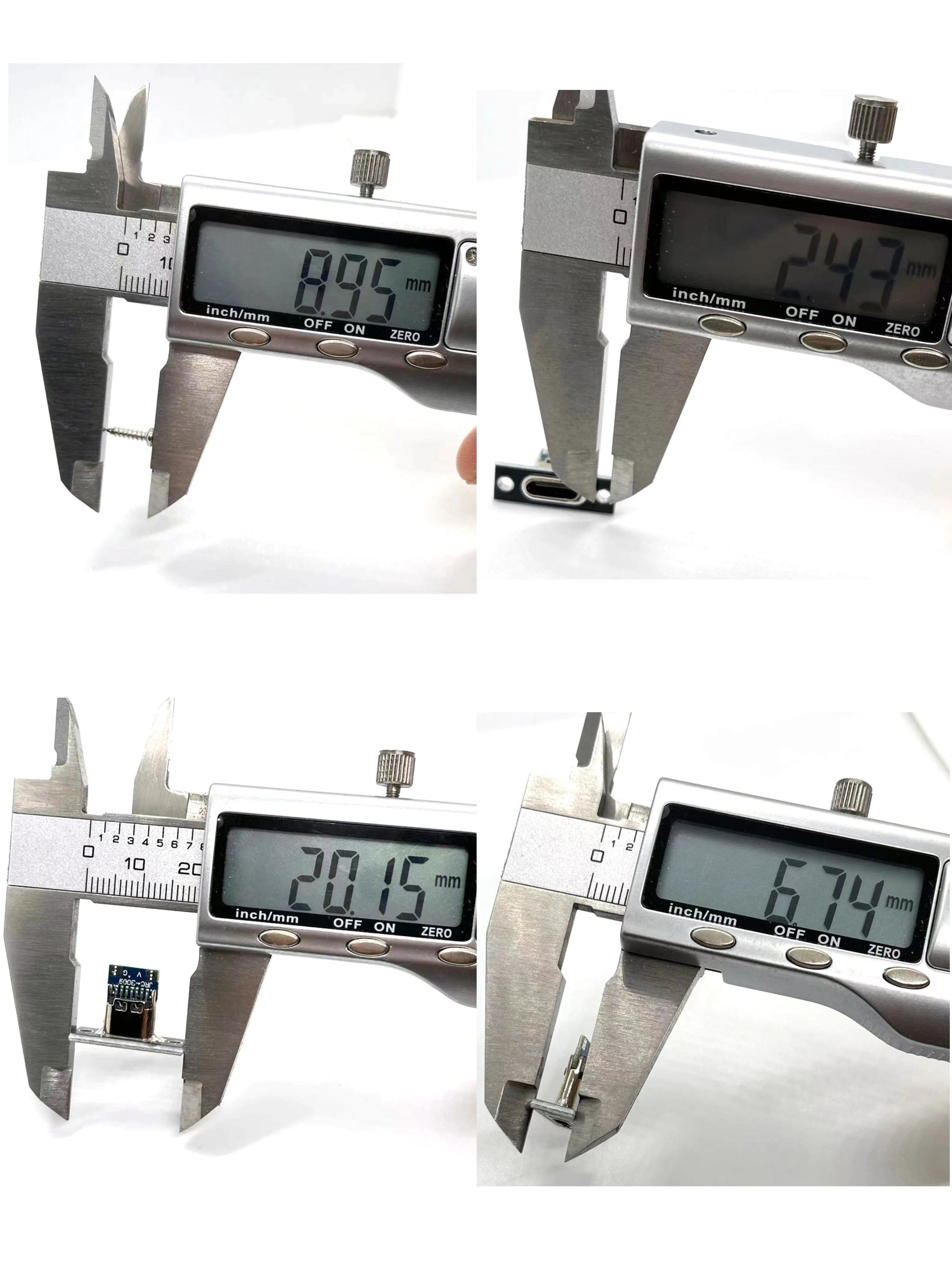 Conector USB tipo C de 2 pines y 4 pines con tornillos, tira impermeable, línea de junta de soldadura, conector hembra, puerto de carga USB - imagen 3