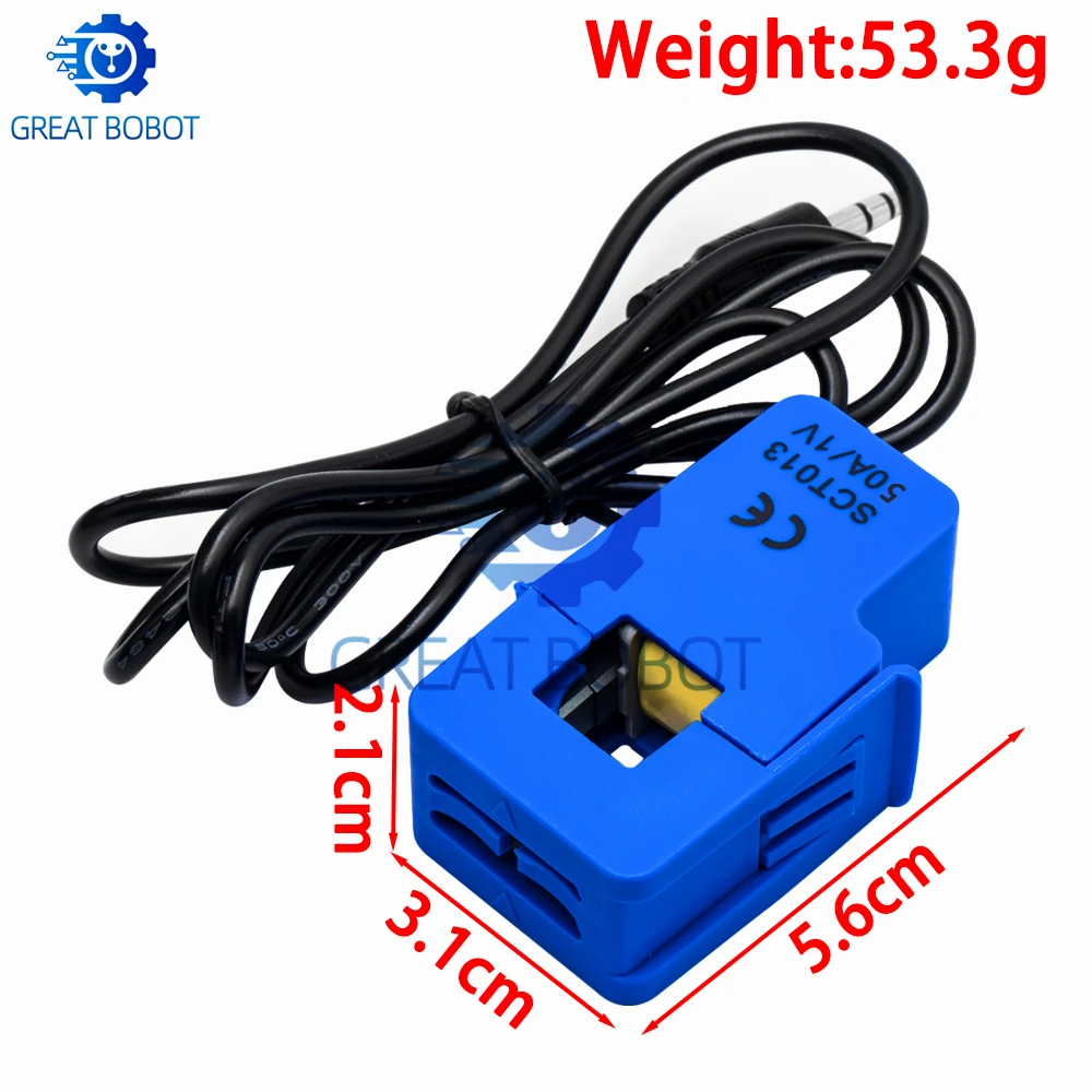 Transformador de corriente de núcleo dividido no invasivo Sensor de corriente CA-100A, 30A,50A (SCT-013 - 000, SCT - 013 - 030, SCT - 013 - 050) - imagen 2