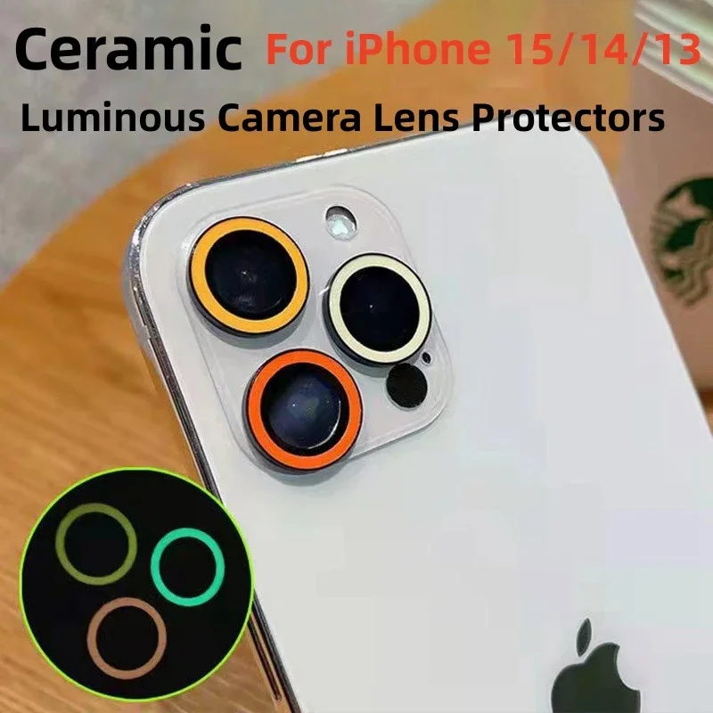 Protector de lente de cámara para IPhone 15 Pro Max 15 Plus, funda de anillo de lente de cerámica de cristal para IPhone 16 Pro 16 + 16 Pro Max, 2-3 uds. - imagen 2
