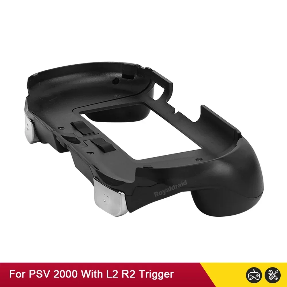 Negro blanco para PS Vita 2000 PSV 2000 PSV2000 controlador de mando Joypad mango de mano Joystick carcasa con botón de disparo L2 R2 - imagen 3