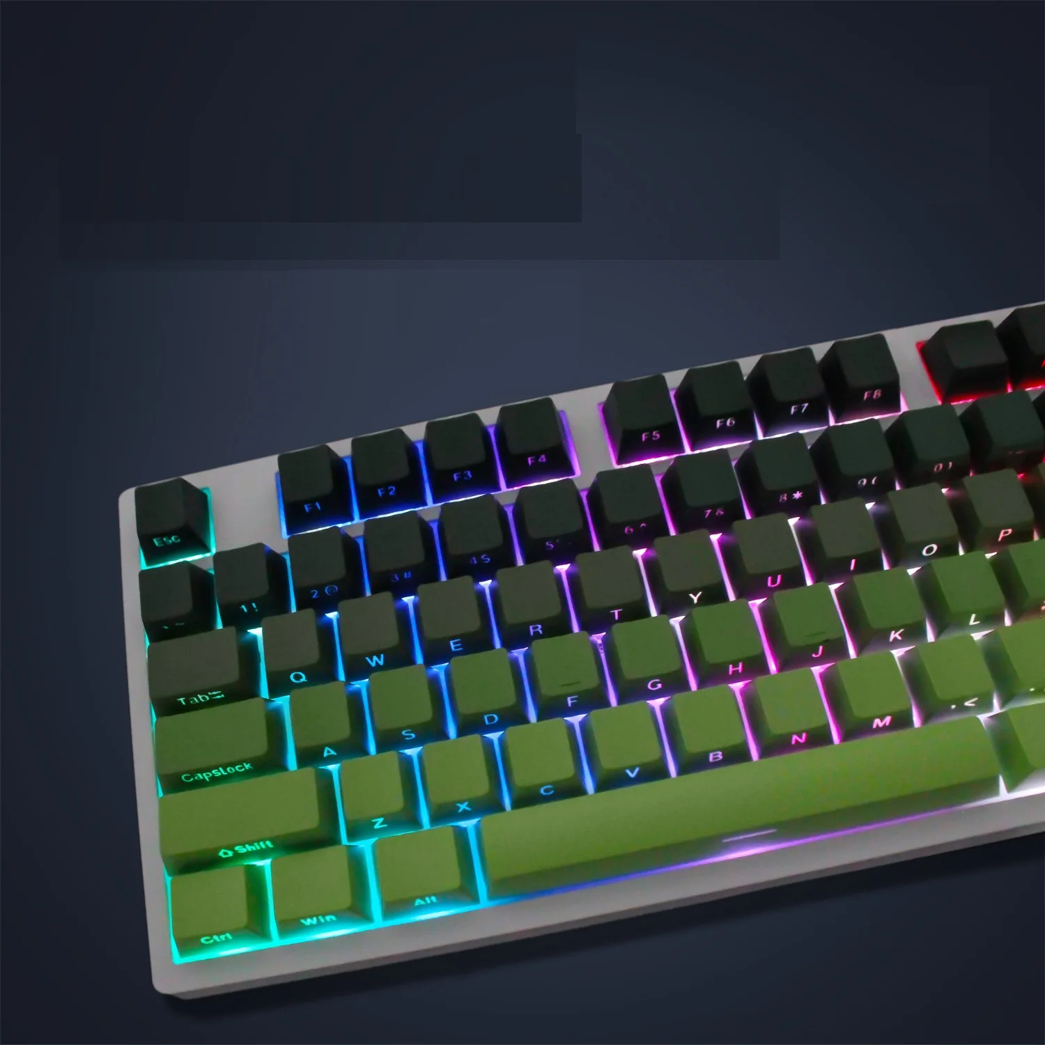 Teclas K135 PBT con estampado lateral, juego de teclas con gradiente de brillo de doble disparo, perfil de cereza para teclado mecánico - imagen 4