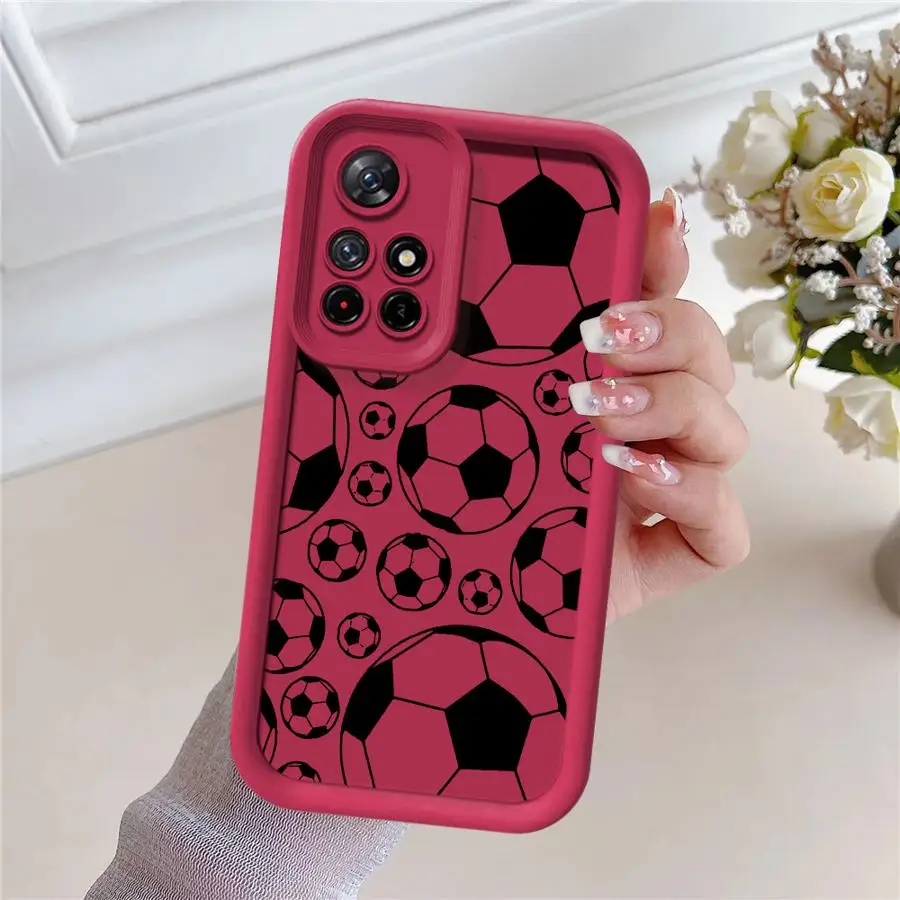 Funda suave de TPU para Xiaomi Redmi Note 11S 10 13 14 9 9s 11 12 13 14 Pro Plus 10S 12S divertido fútbol - imagen 3
