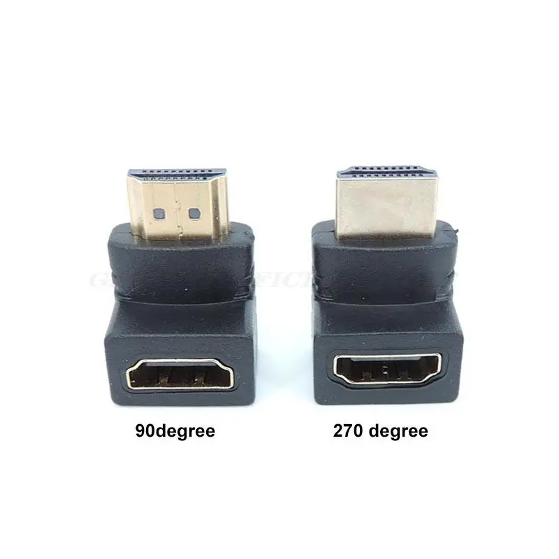 Adaptador macho a hembra convertidor compatible con HDMI conector de 90 grados 270 grados para Cable de extensión de TV HDTV - imagen 2