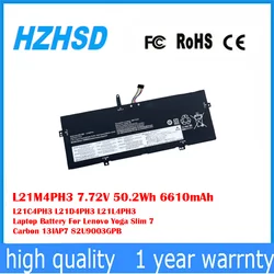 L21M4PH3 7,72 V 50.2Wh 6610mAh L21C4PH3 L21D4PH3 L21L4PH3 batería del ordenador portátil para Lenovo Yoga Slim 7 Carbon 13IAP7 82U9003GPB