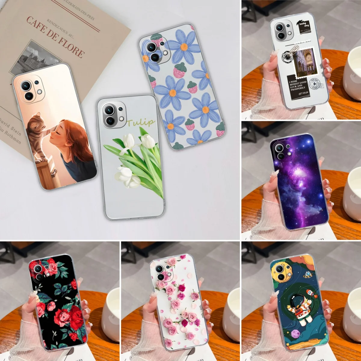 Funda trasera para Xiaomi 11 Lite Pro, carcasa suave y delgada de silicona transparente, antichoc, Mi 11, 11 Lite, 11Pro