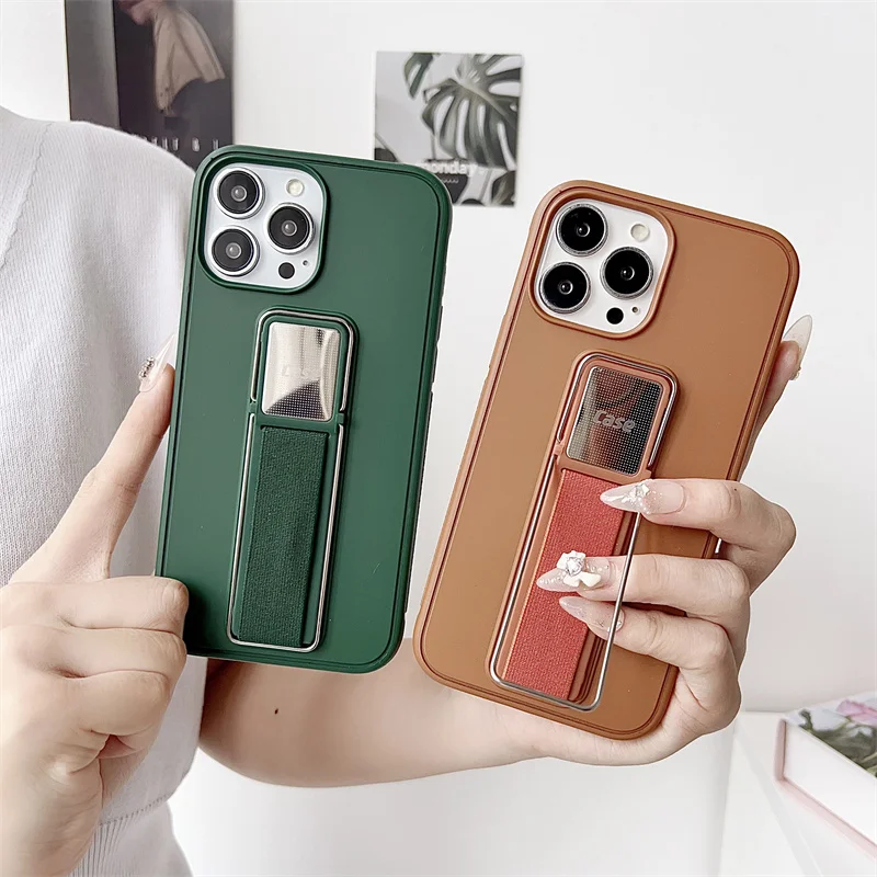 Funda de teléfono magnética a prueba de golpes con anillo de soporte a la moda para iphone 16 15 14 13 12 11 Pro Max Plus XS XR XS Max cubierta de prevención de caídas - imagen 2