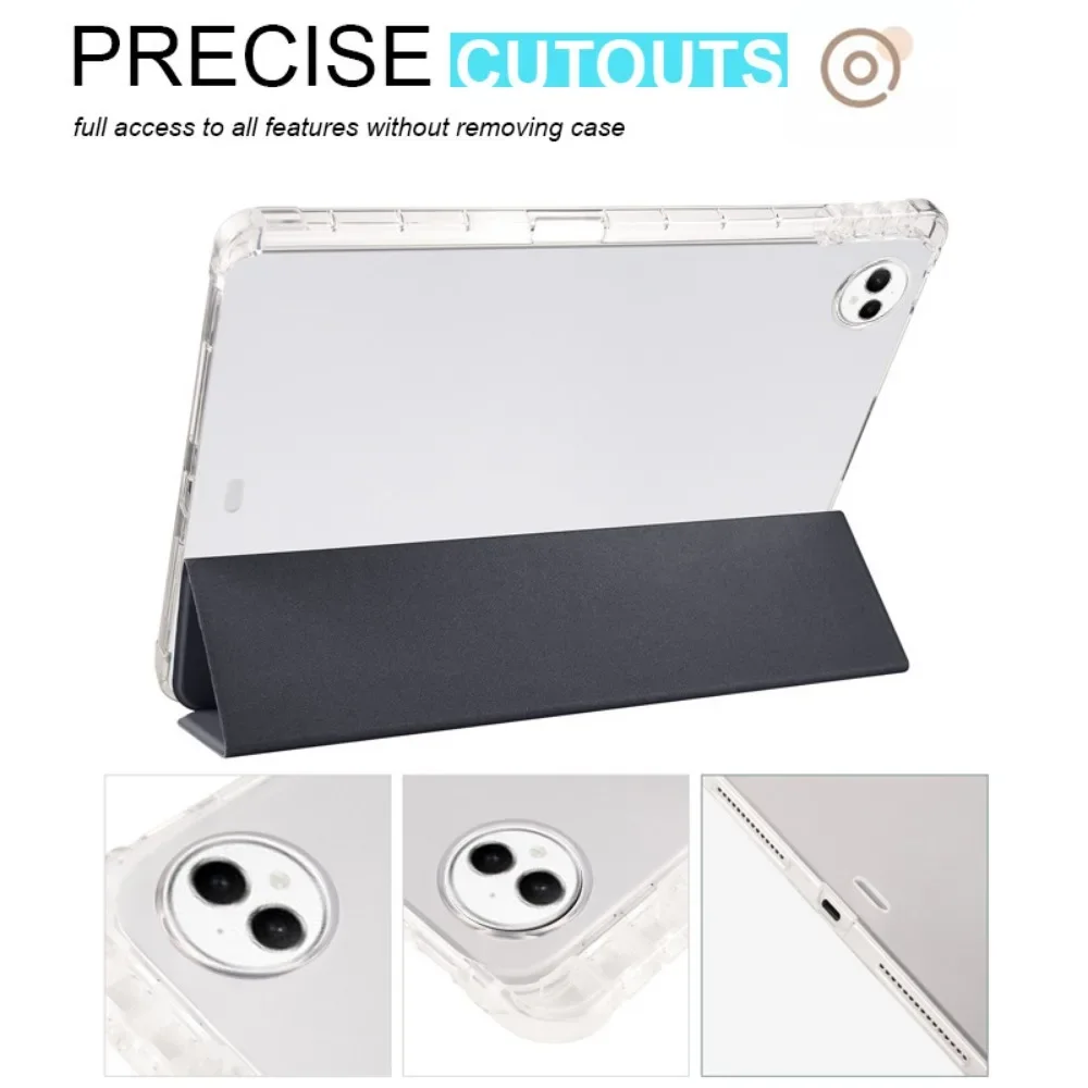 Para HUAWEI MatePad Pro 12,2 pulgadas 2024 MRO-W00 MRO-W10 con portalápices Funda de soporte plegable trasera suave de cuero para MatePad Pro 12,2 - imagen 5