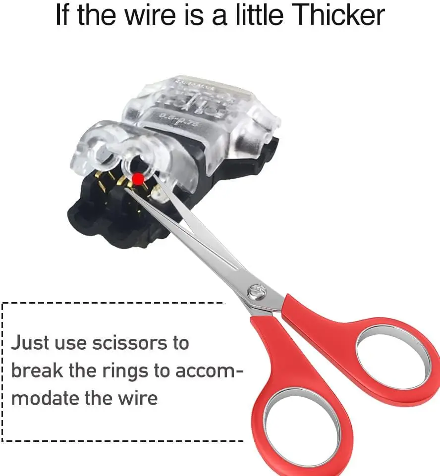 Conector de cable de 10/20 piezas, conector de cable T de bajo voltaje, 2 pines, 2 vías, conectores de empalme compactos universales automotrices para cableado - imagen 4