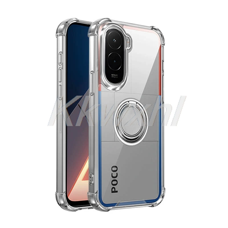 Para Xiaomi Poco M7 4G PocoM7 2025 XiaomiPocoM7 soporte de anillo trasero funda de teléfono Original a prueba de golpes