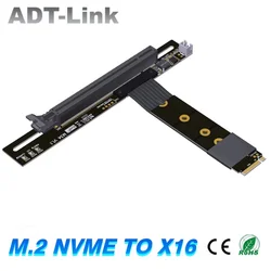 ADT-Link Cable Extensor PCIe 4.0 M.2 NVMe GPU Vertical ATX