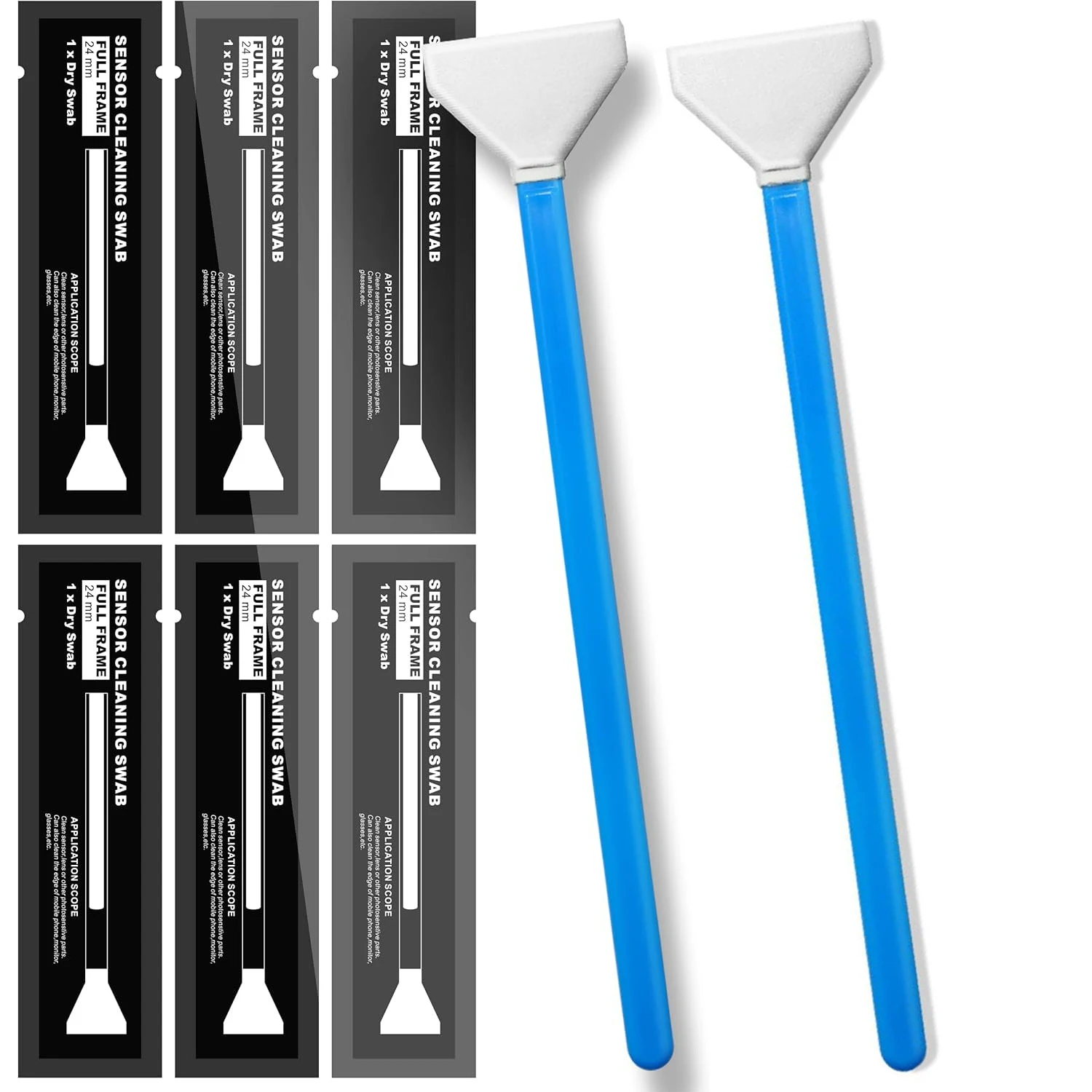 Toallitas para limpieza de lentes, hisopos de limpieza con Sensor para marco completo de DDR24 DSLR SLR de limpieza de cámara para Canon/Sony/Nikon/Fuji, 5 uds.