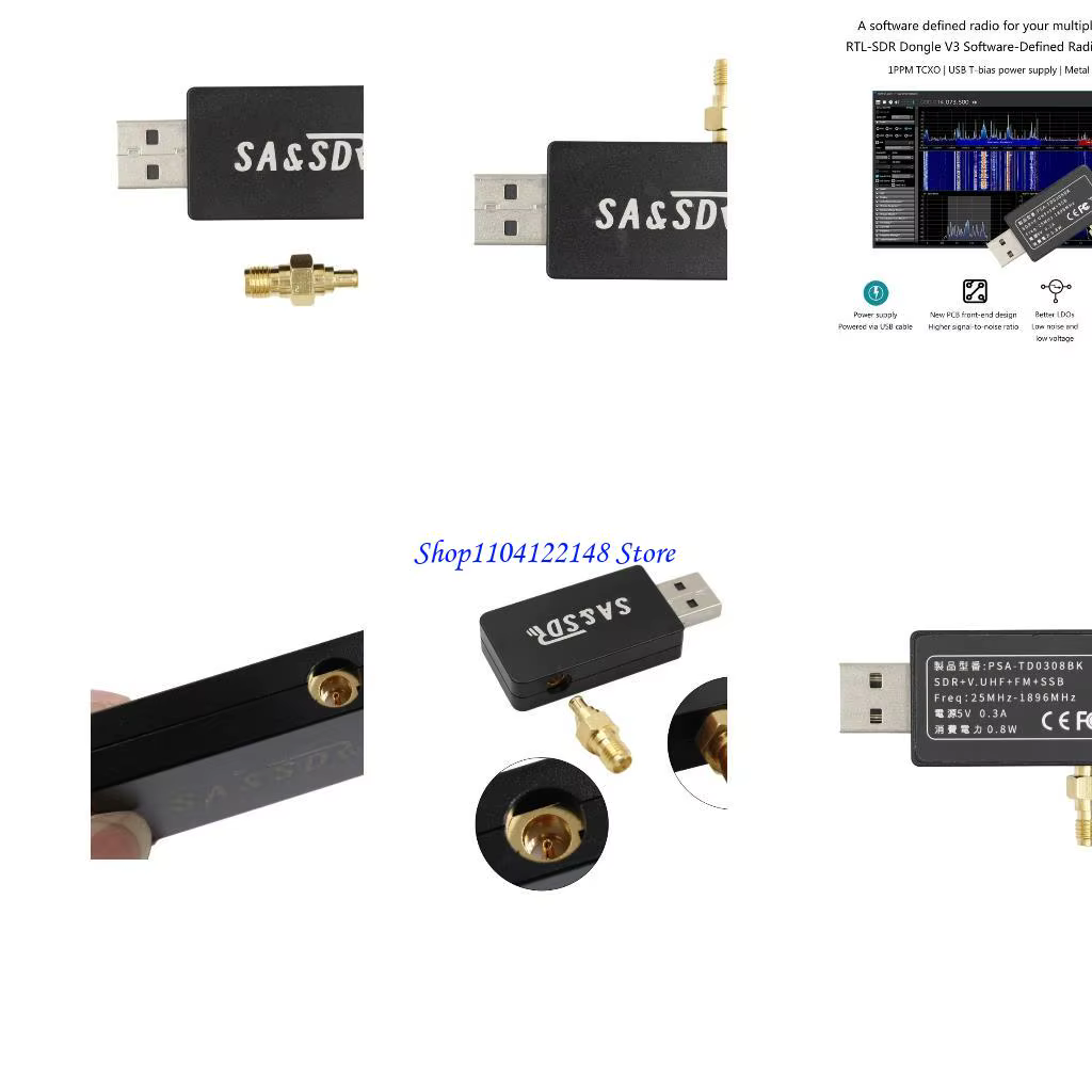 P9FA SMA RTLSDR Blogs V 3 R820T2 RTL2832U 1PPM TCXO Software radios definidos