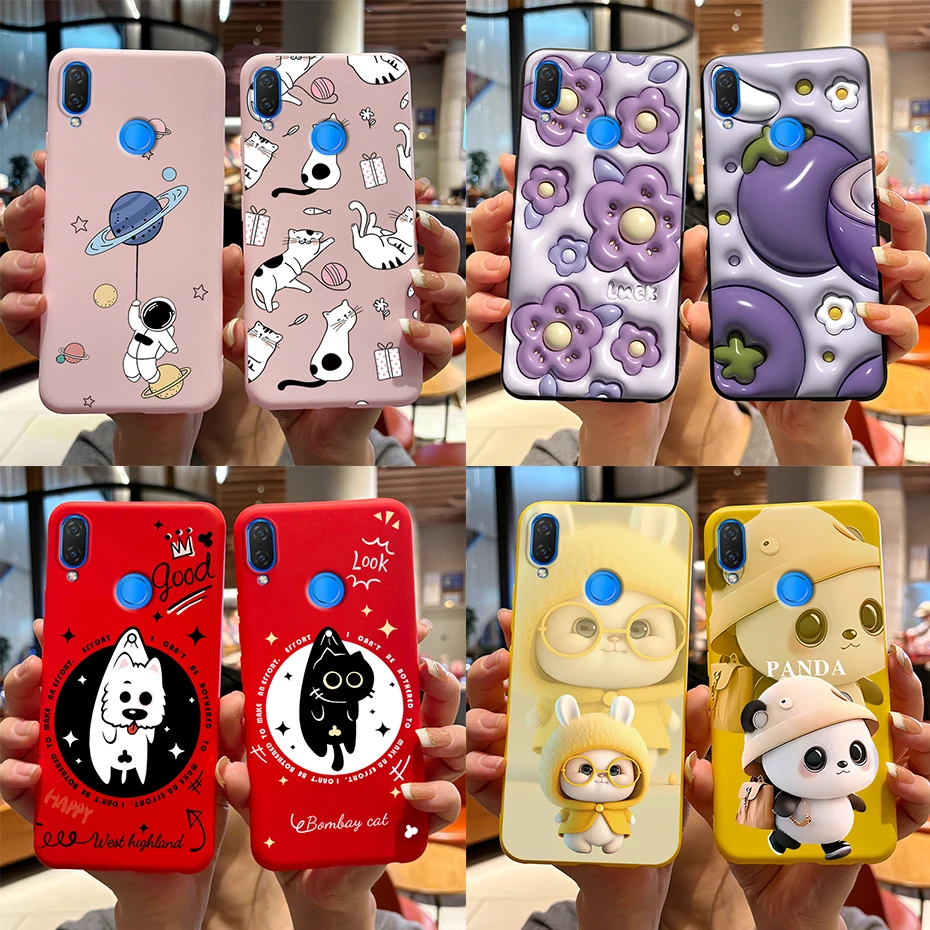 Funda de silicona suave para Huawei Nova 3i, carcasa INE-LX1 Pandas para Huawei P Smart Plus 2018 Nova3i, parachoques
