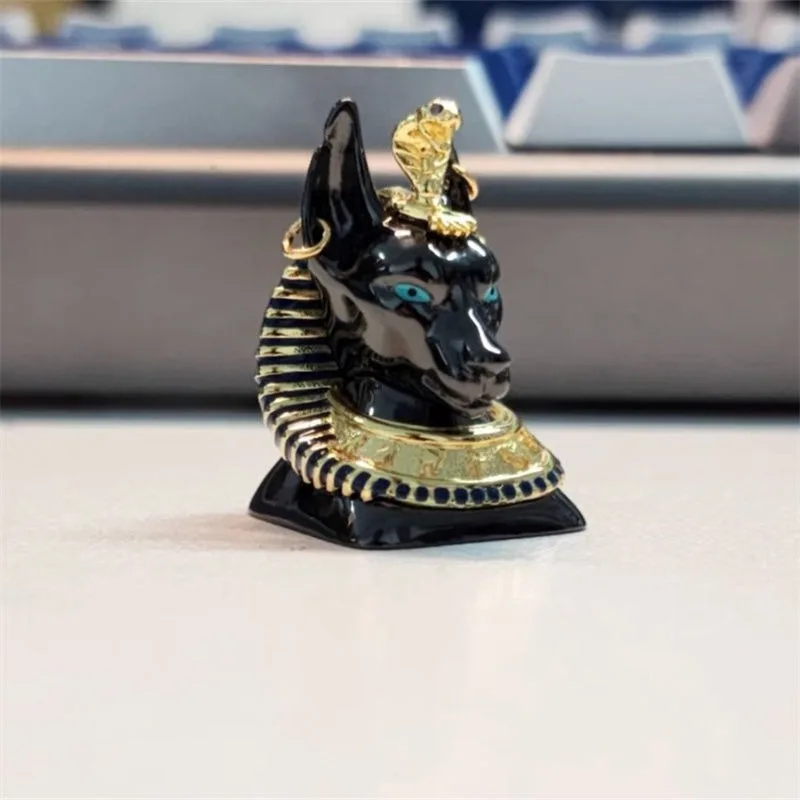 Teclas artesanales misteriosas egipcias Anubis, teclas de Metal sólidas, personalizadas, accesorios para teclado mecánico, regalos - imagen 4