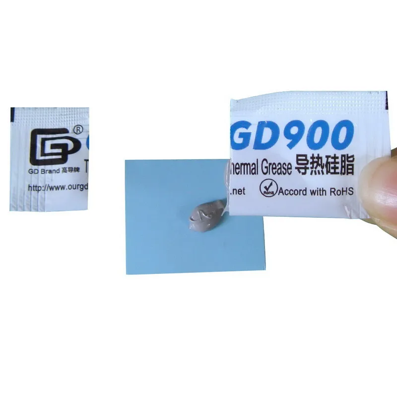 100 piezas 0,5g Mini bolsa embalaje GD marca serie GD900 pasta de grasa térmica CPU disipador de calor compuesto MB05 - imagen 5