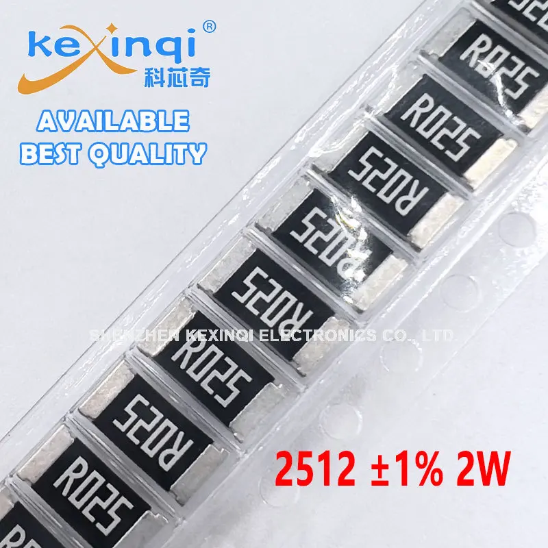 Resistencias de Chip 2512, 2W, 1%, R001, R002, R003, R004, R005, R006, R008, R010, R012, R015, R020, R025, R030, R050, 50 piezas