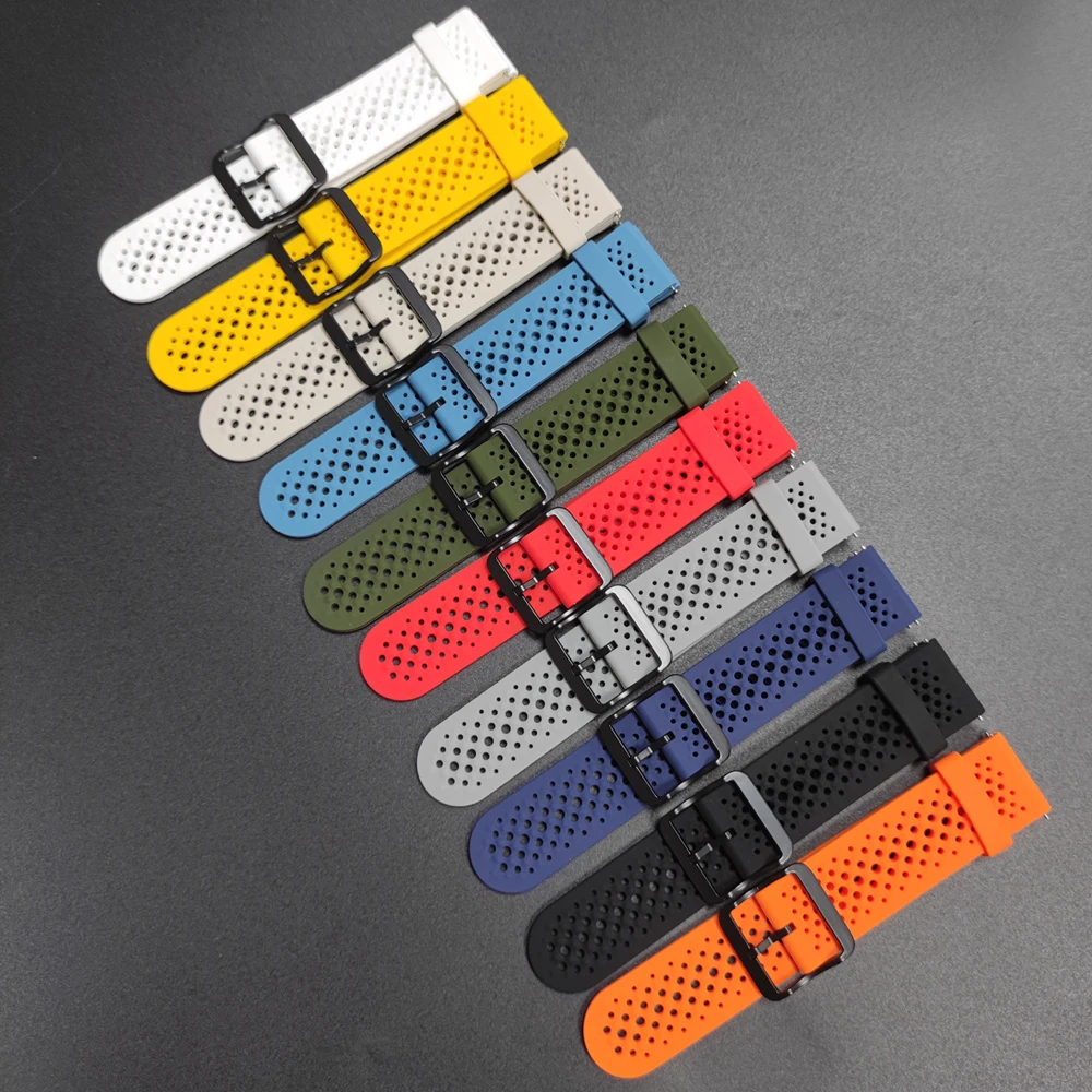 Correa transpirable de 22mm para HUAWEI WATCH GT 6 GT6 Pro GT5 GT4 46mm reloj 5/4/3/GT 3 2 Pro correas de reloj pulseras suaves de silicona - imagen 3