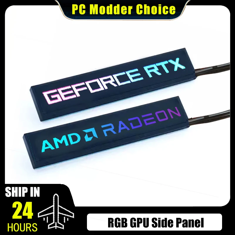 Caja de ordenador GPU Panel lateral RGB RTX AMD tarjeta gráfica VGA Lightboard placa trasera 5V 3Pin ARGB M/B AURA SYNC - imagen 2